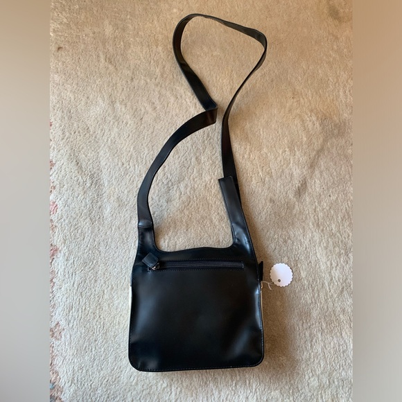 Vintage 90s Designer Marbella Cotton Shoulder Bag Leather Adjustable Strap - Picture 7 of 17